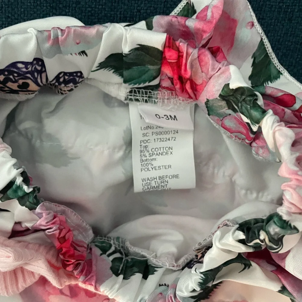 PatPat Pink Floral Onesie outfit - Picture 9 of 10